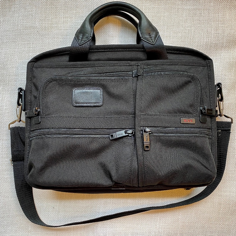 Tumi Alpha Black Expandable Briefcase
